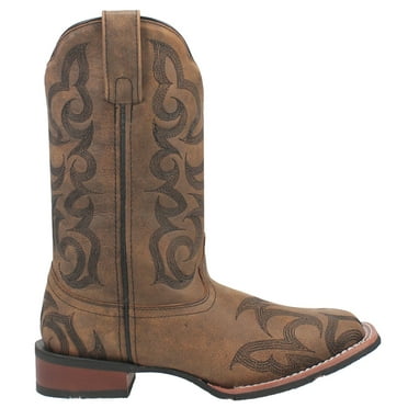 Laredo Womens Sariah Embroidery Square Toe Cowboys  Mid Calf Boots