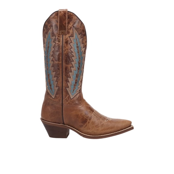 Laredo Womens Sundra Leather Snip Toe Cowboy Mid Calf Boots