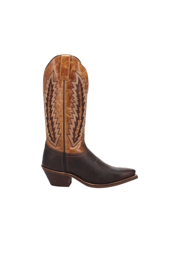 Womens Sundra Leather Pull On Snip Toe Cowboy  Mid Calf Boots