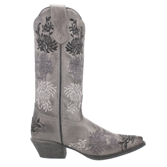 Laredo Womens Sylvan Floral Embroidery Snip Toe Cowboy Mid Calf Boots