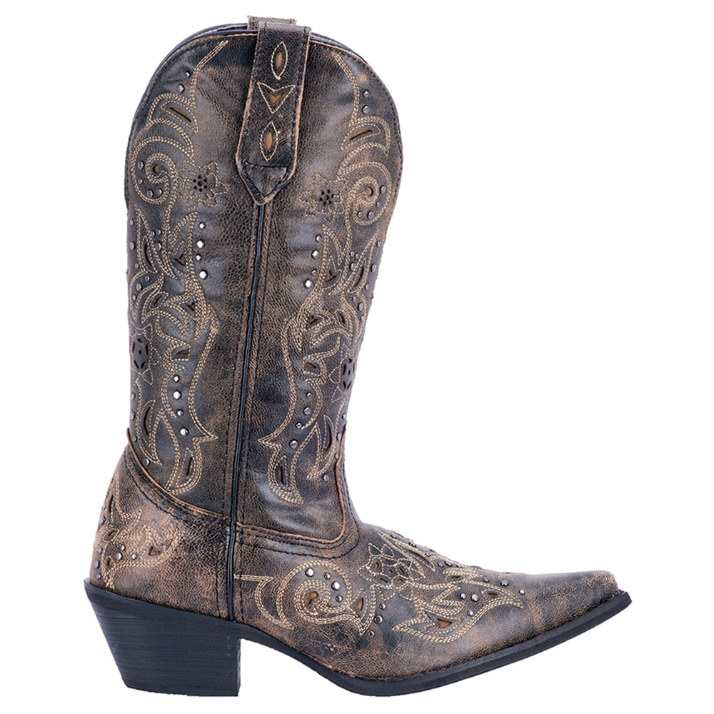 Bottines Cowboy Femme Laredo Vanessa - Cuir Vieilli Bout Snip Toe