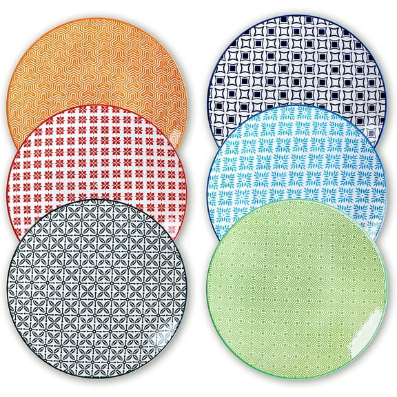 Lareina Dessert Luncheon Serving Plates, 8.5 Inch, Set of 6