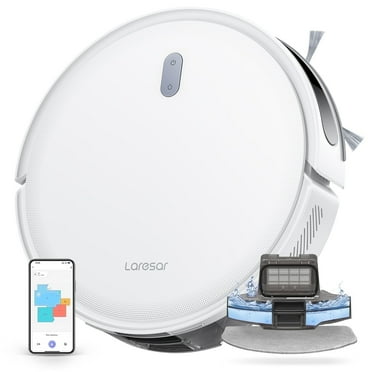 Laresar L10 Robot Vacuum Cleaner Lidar Navigation, 6500Pa 180Min Smart Robot Vacuum and Mop Combo, App/Alexa Control, for Carpet Pet Hair Hard Floor