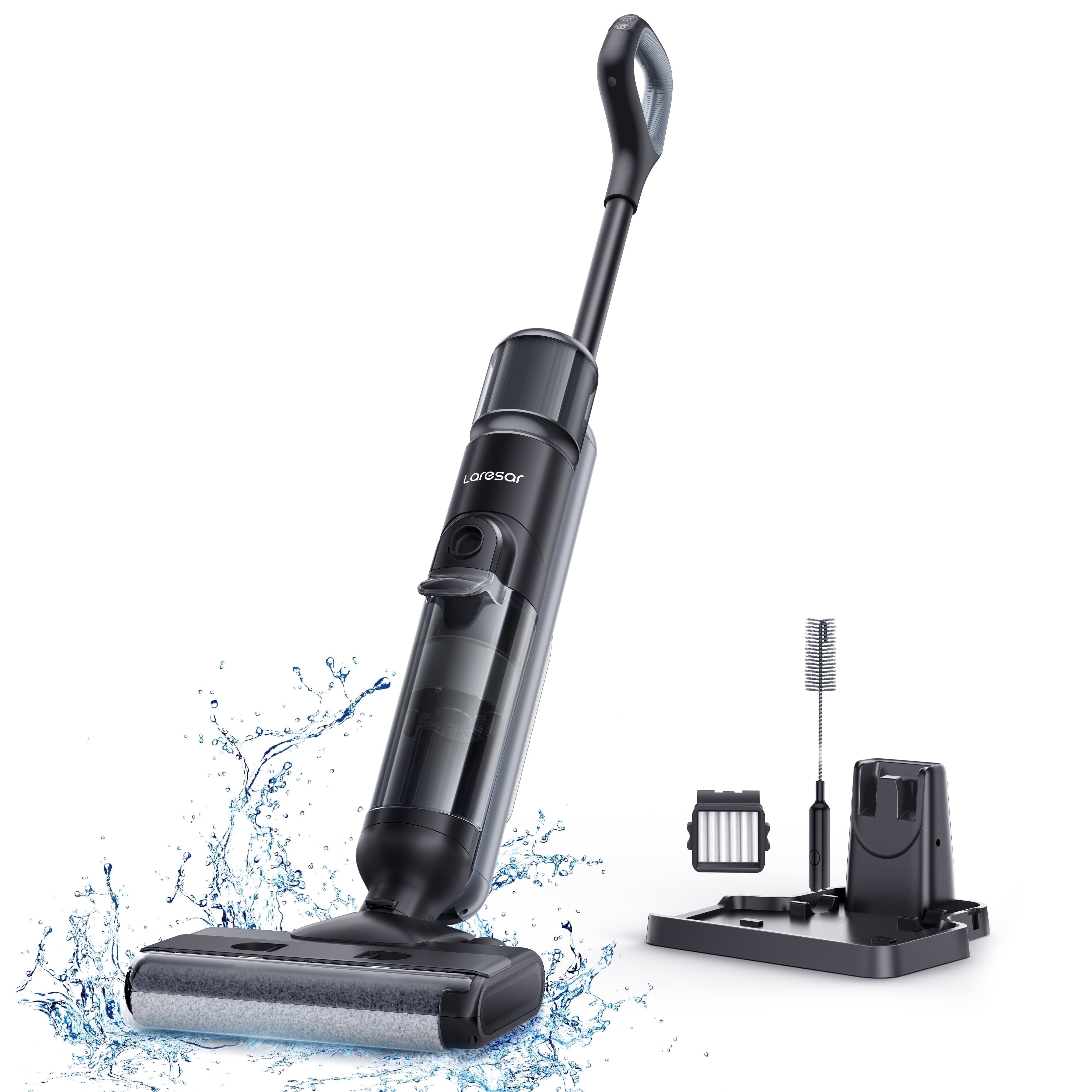 Laresar M3 Cordless Wet Dry Vacuum Mop, 55Min Multi-Surface Cordless Floor Washer 3 in 1 Self-Cleaning Vacuum Mop Hard Floor Cleaners