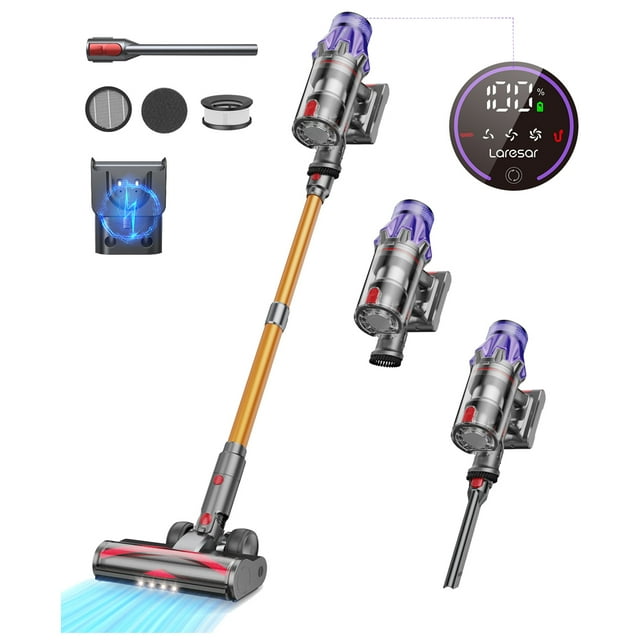 Laresar V7 500W 50KPA Suction Power Cordless Vacuum Cleaner Handheld ...