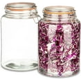 Large 1 Gallon Glass Mason Jar with Hinged Lids, Extra WideMouth