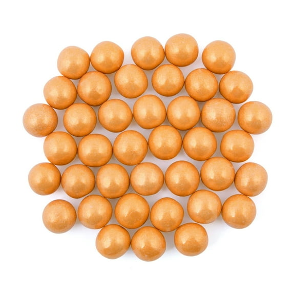Large 1 Inch Gumballs, Shimmer and Solid Colors, For Gumball Machines, Weddings, Receptions, Birthday Parties and Candy Buffet Tables (Gold)