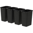 Large 10.25 Gallon Trash Bin Plastic Garbage and Waste Bin for Office