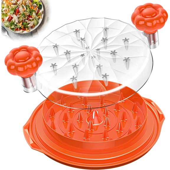 Large 10" Manual Meat Shredder Tool - Visible Twist Design with Cleaning Brush, BPA-Free, Anti-Slip Base for Chicken, Pork, Beef, Lettuce