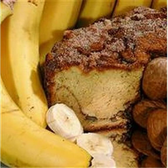 Large- 10 in.- 3.1 lbs Banana Walnut Coffee Cake