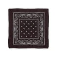 thumbnail image 1 of Large 100% Cotton Paisley Bandanas (22 inch x 22 inch) -, Dark Brown, Size 1.0, 1 of 4