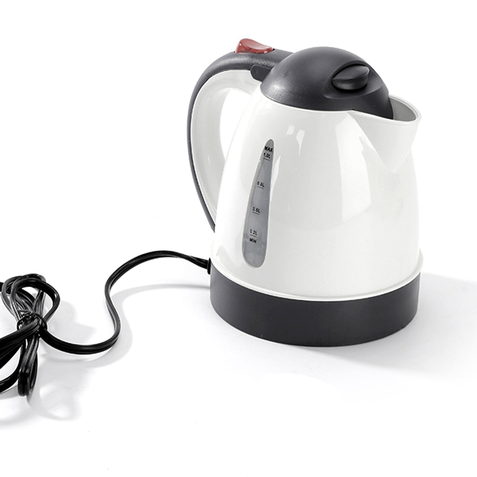 Large 1000mL Car Electric Kettle 12V 150W Portable Cigarette Lighter Kettle For Trip Travel White