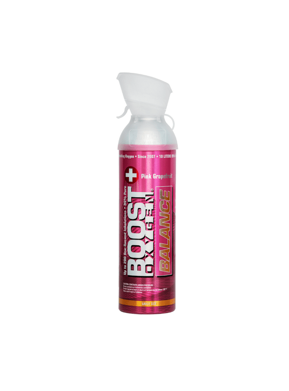 Large 10L Boost Oxygen Natural Portable Pure Canned Oxygen, Pink Grapefruit (1 Pack), Model 704