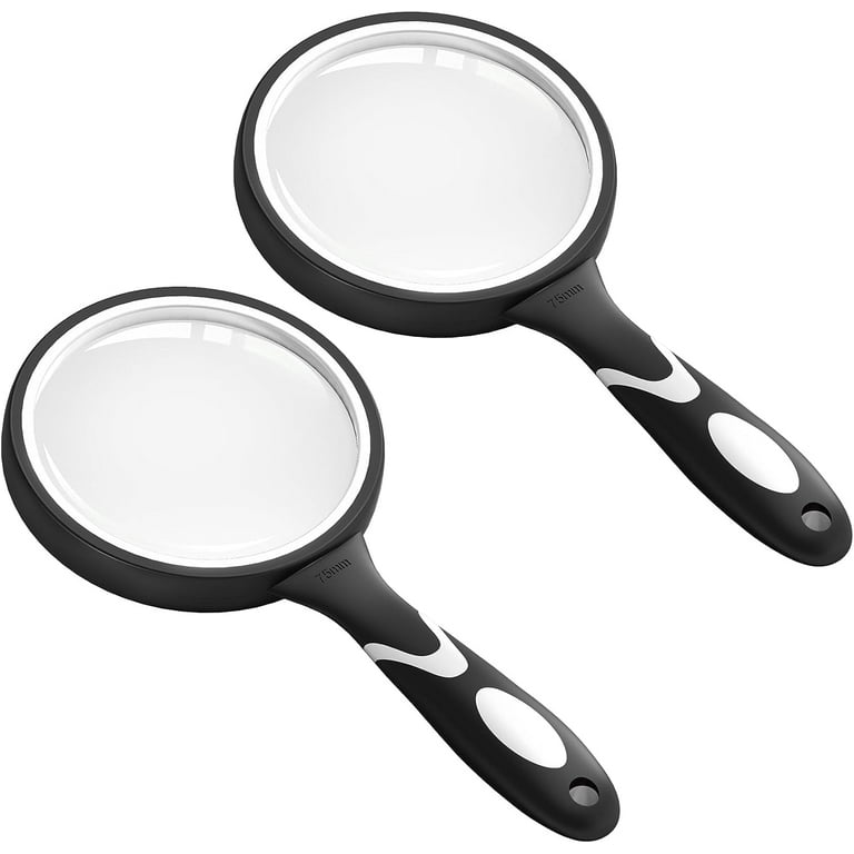 Large 10X Magnifying Glasses for Reading Handheld Magnifying Glass for  Bobbies Applied to Science Books Insects Hobby Observation Premium Soft  Hand Shank for Seniors Kids 