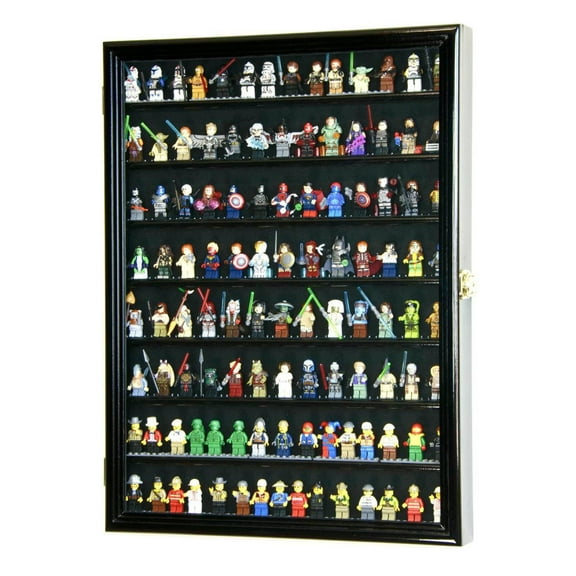 Large 110+ Mini Figures/ Miniatures / Figurines Display Case Cabinet