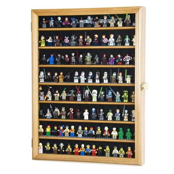 Large 110+ Mini Figures/ Miniatures / Figurines Display Case Cabinet