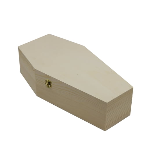 Large 12 Inch Halloween Coffin Box, Fillable Hinged Box for Halloween Dcor, Party Favor, Goth, Decoration, Coffin Ring Box, Pet Casket