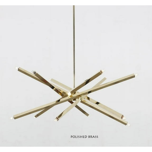 Large 12 Light Spiral Pendant Contemporary Style Chandelier, Handcrafted Modern Sputnik Chandelier Light Fixture