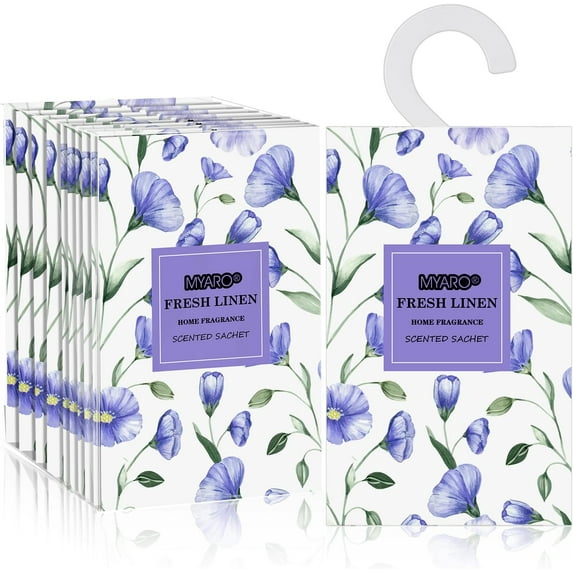 Large 12 Pcs Linen Scented Sachets for Drawer and Closet, Long-Lasting Sachets Bags Air Freshener Fresh Scents, Hanging Potpourri Bags Home Fragrance for House