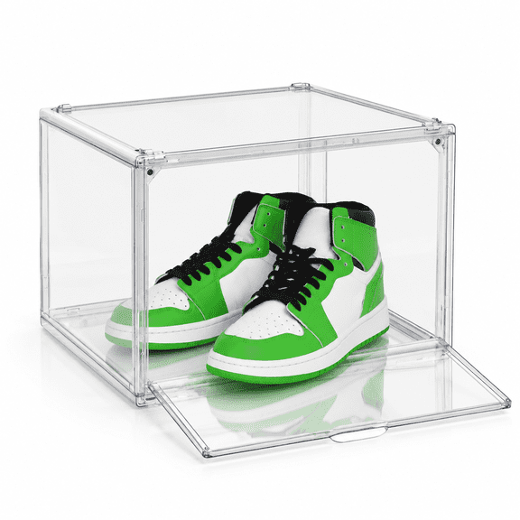 Large (14.1''x10.6''x 8.9'') 1 Clear Stackable Shoe Storage Box