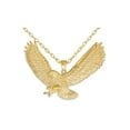 thumbnail image 1 of Gem & Harmony Large 14K Yellow Gold Eagle Charm Pendant Necklace with Chain for Men, 1 of 5