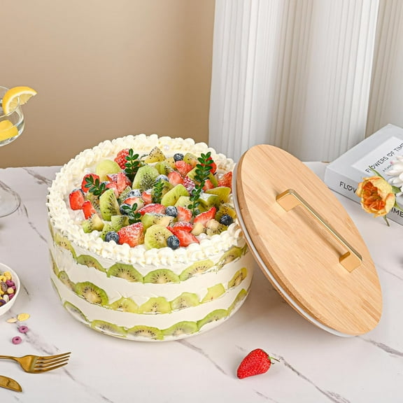 Large 155oz Glass Salad Bowl with  Lid, Microwave Safe Food Storage for Party Desserts, Salads &