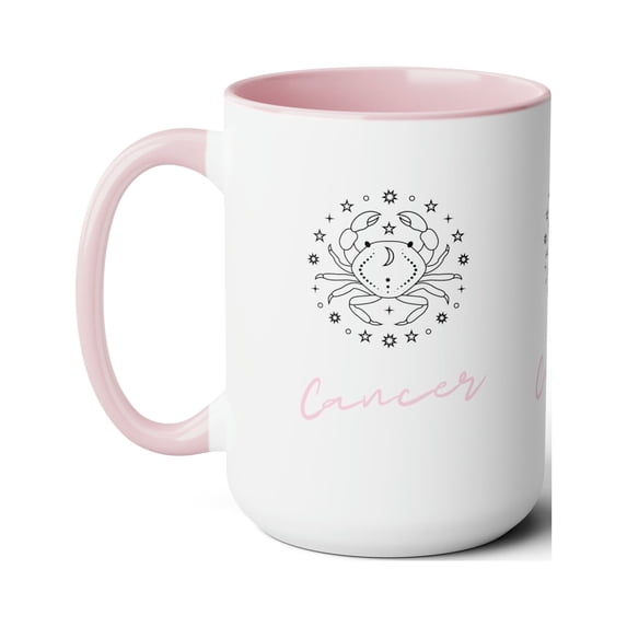 Large 15oz Coffee Mug Teacup Cancer Crab Zodiac July Birthday Horoscopes