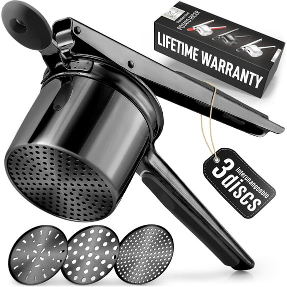 Large 15oz Potato Ricer, Heavy Duty Stainless Steel Potato Masher and Ricer for Mashed Potatoes, Mashed Potato Masher & Potato Press Kitchen Gadget for Perfect Mashed Potatoes