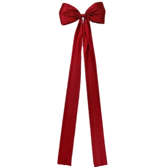 Large 16-Inch Satin Christmas Tree Topper Bow with 4ft Streamers - Red Velvet Ribbon for Holiday Decorations, Gifts, Wreaths, Mantels