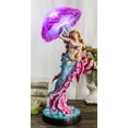 thumbnail image 1 of Large 17.25"H Mermaid Ariel With Pink Jellyfish Statue With Colorful LED Light, 1 of 9