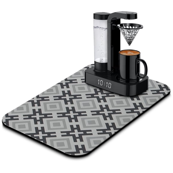 Large 19.5x12in Diatom Ooze Coffee Drying Mat Perfect Kitchen Counter Pad for Drying Pots, Pans & Utensil, Coffee Drying Mat