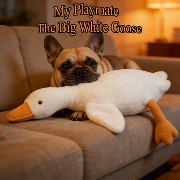 Large 19.68" Washable Duck Dog Toy Made with Tough, Durable Plush Fabric Ideal for Aggressive Chewers, for Puppies, Small Dogs & Indoor Fun