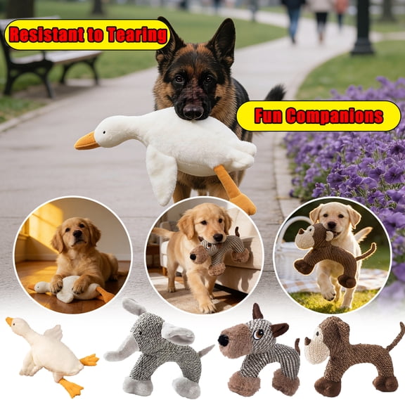 Large 19.68" Washable Duck Dog Toy Made with Tough, Durable Plush Fabric Ideal for Aggressive Chewers, for Puppies, Small Dogs & Indoor Fun