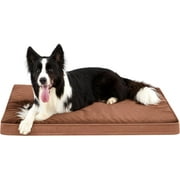 Large 2-in-1 Pet Bed with Removable Waterproof Cover, Washable Warm and Cool Covers, Brown