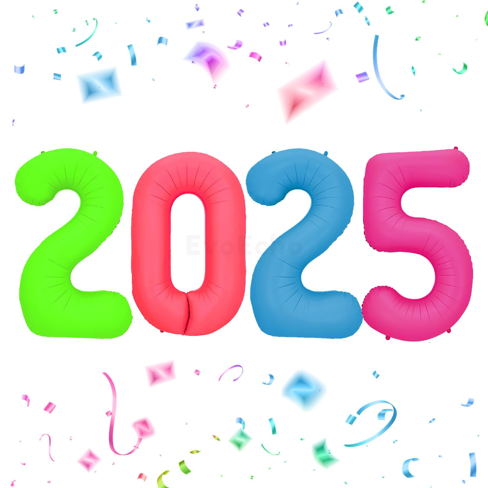 Large 2025 Mylar Balloons 34 Inch 2025 Aluminum Foil Number Balloon 2025 New Year Eve