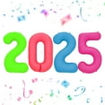 Large 2025 Mylar Balloons 34 Inch 2025 Aluminum Foil Number Balloon