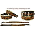 thumbnail image 1 of Large 21''- 25''   Heavy Duty Padded Leather Tooled Dog Collar 60FK07, 1 of 4