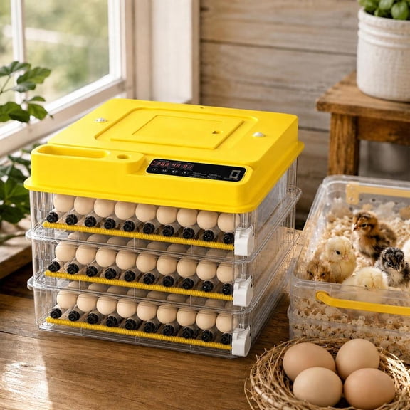 Large 216 Egg Incubator with Auto Turner and Humidity Monitoring, Temperature Control with Day Counter and Candler for Chicken, Duck, Quail, and Lab Use