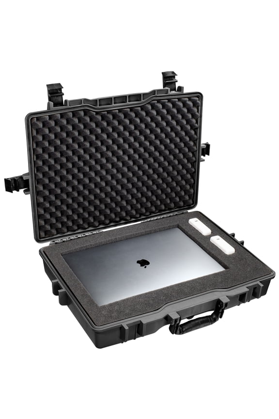 Large 21.5in Waterproof Laptop Style Protective Gear Hard Case w/Foam, Black