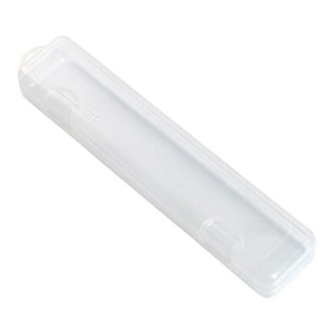 Large (23.5CM) (C)$ Portable transparent dustproof makeup brush storage box makeup tools