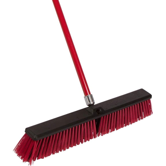 Large 24'' Multi-Surface Push Broom with Alloy Handle