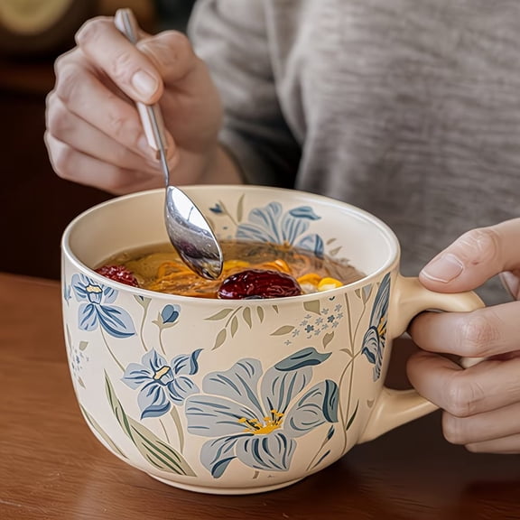 Large 26oz Ceramic Bowl Mug for Coffee Tea Oatmeal Soup Salad