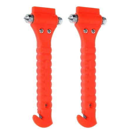 Large 2pk Car Emergency Hammer Window Punch and Seat Belt Cutter