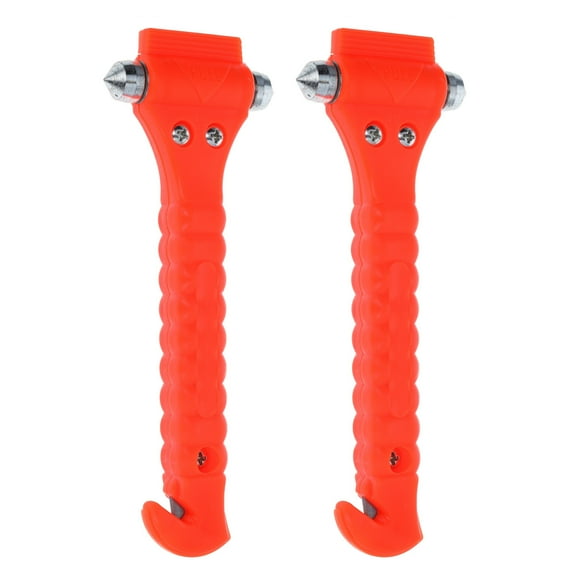 Large 2pk Car Emergency Hammer Window Punch and Seat Belt Cutter