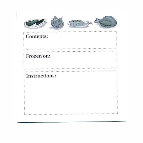 Large 3 3/4 x 3 1/2 Inch Freezer Labels Pkg of 50