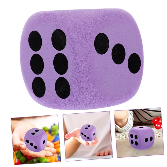 Large 3.9 Inch Eva Foam Dice For Table Games And Theme Parties Big Prop With White Dots Portable