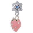 thumbnail image 1 of Large 3-D Pink Strawberry with Crystals - Star of David with Blue Crystal Charm Bead, 1 of 1