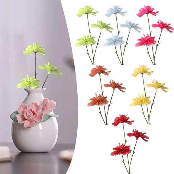 Large 3-Head Artificial Sunflower Wedding Bouquet, Fake Flowers for Home Decor, Party, Photography Props, Rustic Wedding Centerpieces, Brown, 63.00cm