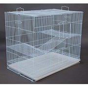 Large 3-Levels Foldable Ferret Chinchilla Sugar Glider Rats Animal Critters Chew Free Carrier Cage Narrow 3/8-Inch Bar Spacing Prevent Escape