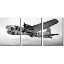 Large 3 Piece Canvas Wall Art Airplane Pictures Black and White Aircraft Art Painting Modern Home Decor Print for Home Living Room Dining Room Office Stretched and Framed Ready to Hang 60"Wx28"H